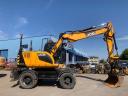 JCB JS145W Rototilt with Engcon and Leica Icon 2D Laser system, rubber wheel excavator