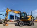 JCB JS145W Rototilt with Engcon and Leica Icon 2D Laser system, rubber wheel excavator