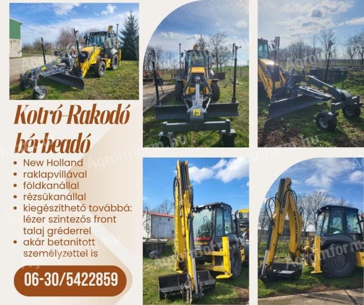 New Holland backhoe-loader for rent