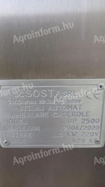 Automatic filling and closing machine - model UP2500 (hardly used)