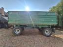 Trailer, tipper, HW8011, red license plate, truck wheel, 140 cm height, manure transport side opening, good brakes and tilting rollers