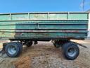 Trailer, tipper, HW8011, red license plate, truck wheel, 140 cm height, manure transport side opening, good brakes and tilting rollers