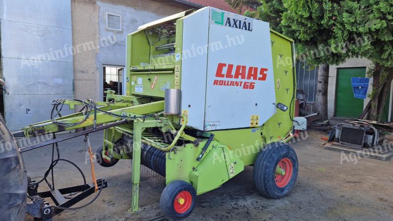 Lis Claas Rollant 66 se sítem, široký sběrač