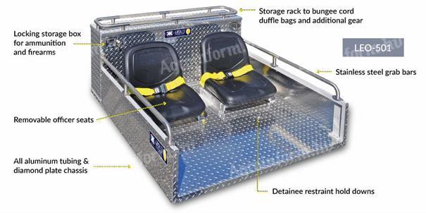 Kimtek Leolite platform adapter, 2 person, with rescue/search dog kennel
