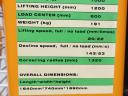 1,2 Meter Hubhydraulik-Palettenwagen, Handgabelstapler, Hochhubwagen, Hochhubwagen