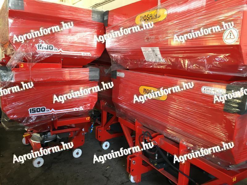 Fertiliser spreader 1500 litres, new, with tarpaulin, with gimbal, removable from stock