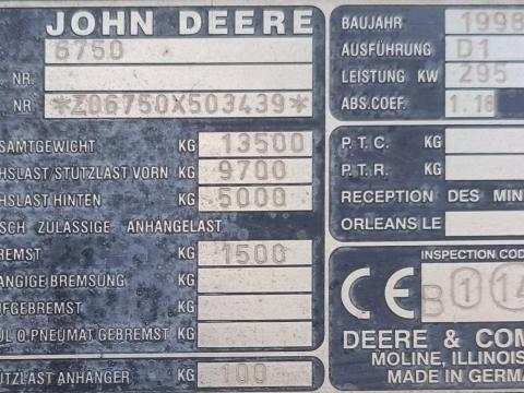 Eladó John Deere 6750 silózó
