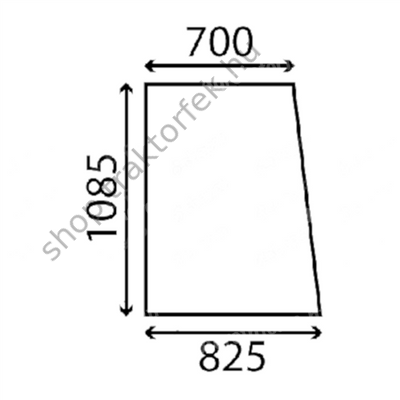 Oldalsó üveg JCB 3CX 827/20081 utángyártott