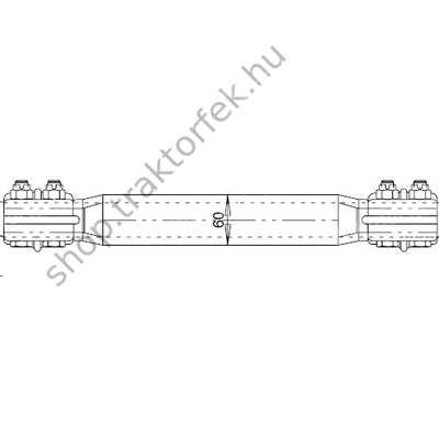 Panhard kitámasztó cső OE - 430mm, bilincsekkel