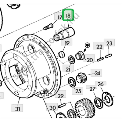 Csap bolygóműhöz  L35731 John Deere gyári