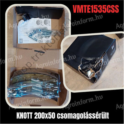 KNOTT fékpofa szett (200x50x4mm - 4 db, rugókkal és kiegészítőkkel) Csomagolás sérült