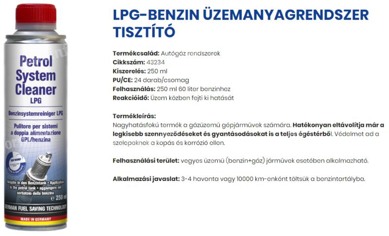 43234/PRO/U AUTOPROFI LPG BENZIN Ü.A.RENDSZER TISZTÍTÓ 250ML