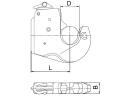 MTZ 3. gyorskapcsoló alsó kampó Cat.2 (heggeszthető) CBM