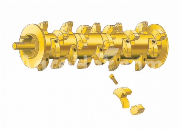 Belafer 120 cm-es erdészeti szárzúzó 17-25tonnás forgókotróhoz (fix fogas)