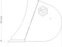 FK Machinery Rézsűkanál 150 cm 2,6-3,5 tonnás forgókotrókhoz