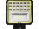 Munkalámpa+Nappali menetfény (fehér) LED 126W kocka, 5040 Lumen, 9-32V, IP67