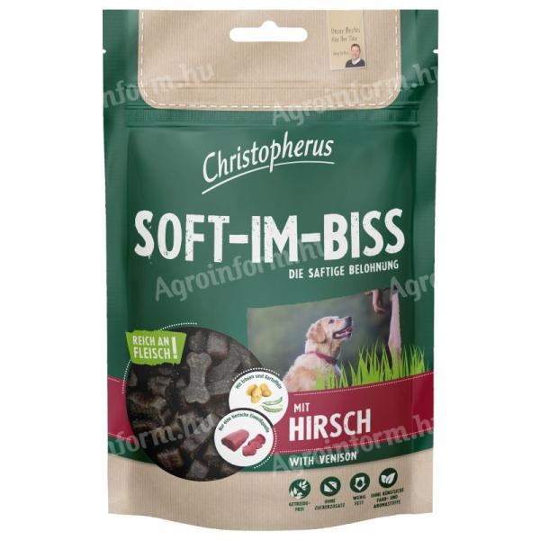 Christopherus Dog Jutalomfalat Grain Free Soft-Im-Biss Szarvas 125g