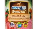 Happy&Fit Natural Dog Konzerv Marha & Pulyka Áfonyával & Sáfrányolajjal 800g