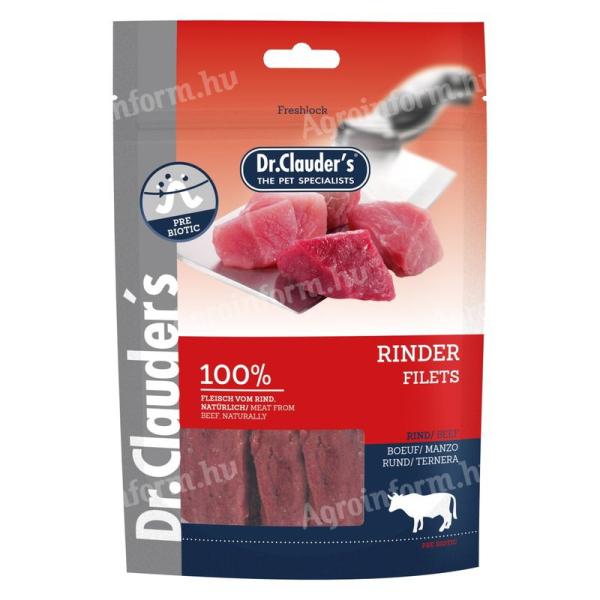 Dr.Clauders Dog Jutalomfalat Premium Marhafilé Darabok 80g