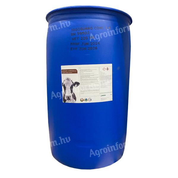 Iodoguard Concentrate 1:4 - tőgyfertőtlenítő 200 liter hordóban