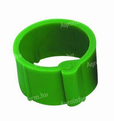 Baromfi jelőlőgyűrű 12 mm zöld 25 db