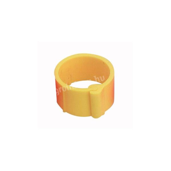 Baromfi jelőlőgyűrű 12 mm sárga 25 db