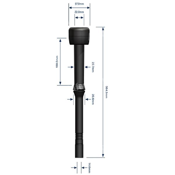 Kehelygumi 22mm Sac 305x14x23mm