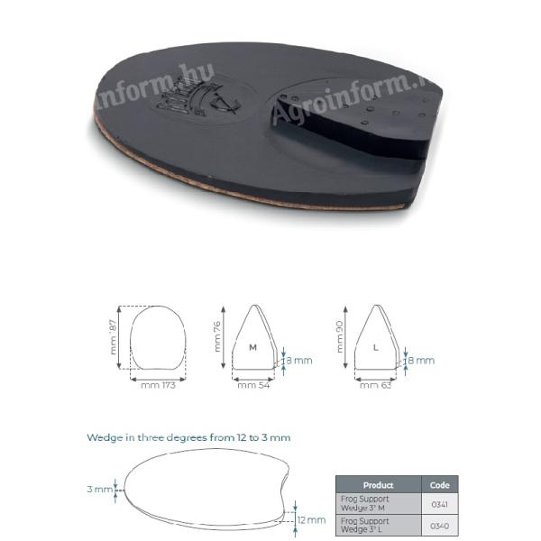 DePlano Patkóalátét bőr/synhetic L sarokemelős teli+nyírtámasz 3/12mm