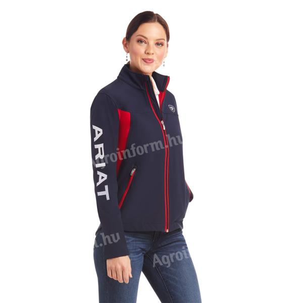 Ariat New Team női softshell kabát, sötétkék/piros, XL
