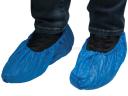 Cipővédő egyszer használatos műanyag lábzsák kék színben