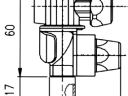 1/4"B 1-állású membrános réz szórófej