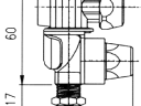 3/8"K 1-állású membrános réz szórófej