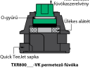 Teejet TXR80 VK Kúppalást sugárképzésű kerámiabetétes fúvóka