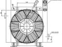 Olajhűtő alumínium 12V, 20- 80 liter/perc (300x280x155)