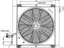 Olajhűtő alumínium 24V, 50-200 liter/perc (540x508x195)