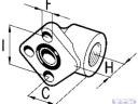 Hidraulika szivattyú csatlakozás 40- 3/8&amp;#34;, 3 furatos