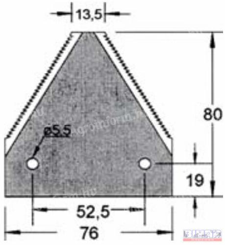 Kaszapenge alternáló 76x80x2,7 alul recézett