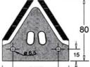 Kaszapenge alternáló 76x80x2,7 felül recézett horganyzott