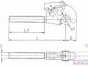 Feszítő lakat fej DN-50, M27x3 horgos