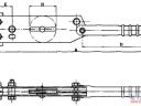 Kézifék kar 460mm csiga nélkül