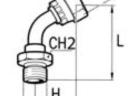 Könyök 1/2&amp;#34; KB 45° ívelt