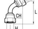 Könyök 1/4&amp;#34; BB 45° ívelt