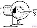 Szemes menetes csatlakozó DN-1/4&quot;-1/4&quot;