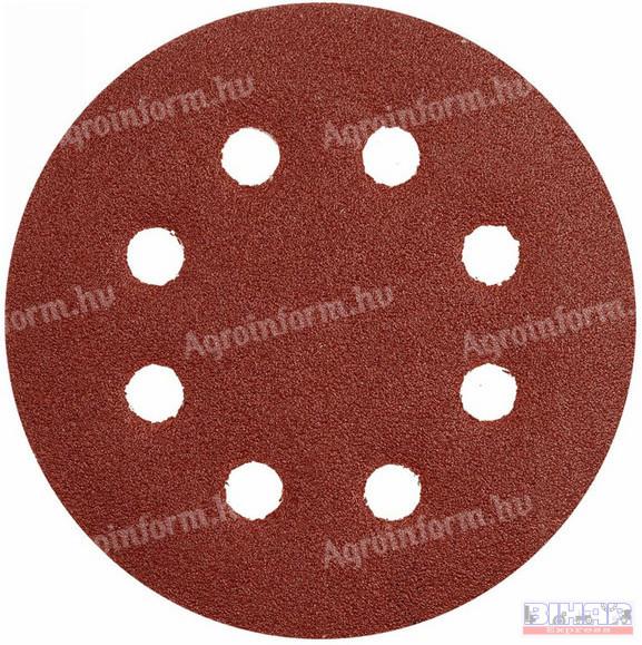 Csiszoló tépőzáras 125mm P 80 lyukas (5db)