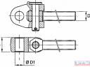 Feszítő lakat fej DN-28, M36x3 bal menetes 