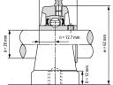 Csapágyház + csapágy UCPA-204 (SYF-504+YAR-204)