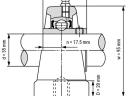 Csapágyház + csapágy UCPA-207 (SYF-507+YAR-207)