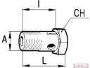 Áteresztő csavar M14x1,5