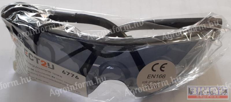 Védőszemüveg 2mm vastag sötét árnyalatú, állítható PROTECT2U