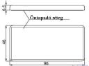 Prizma piros 46x96 öntapadós